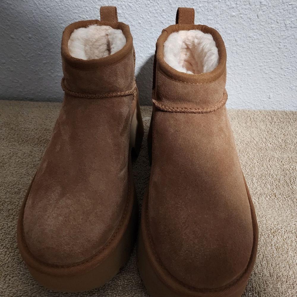 UGG Chestnut Suede Winter Boots